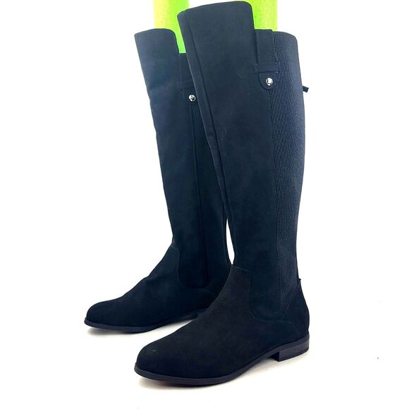 Anne Klein Audrey knee high Riding Boot Black Size 6M - Picture 1 of 13